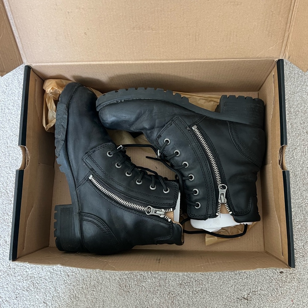 Harley-Davidson Black Asher Leather Bike Boots